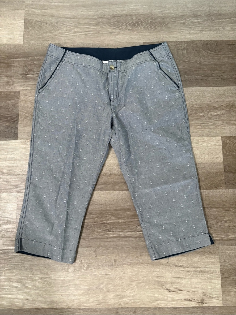 Columbia PFG Gray Anchor-Print Casual capri Pants